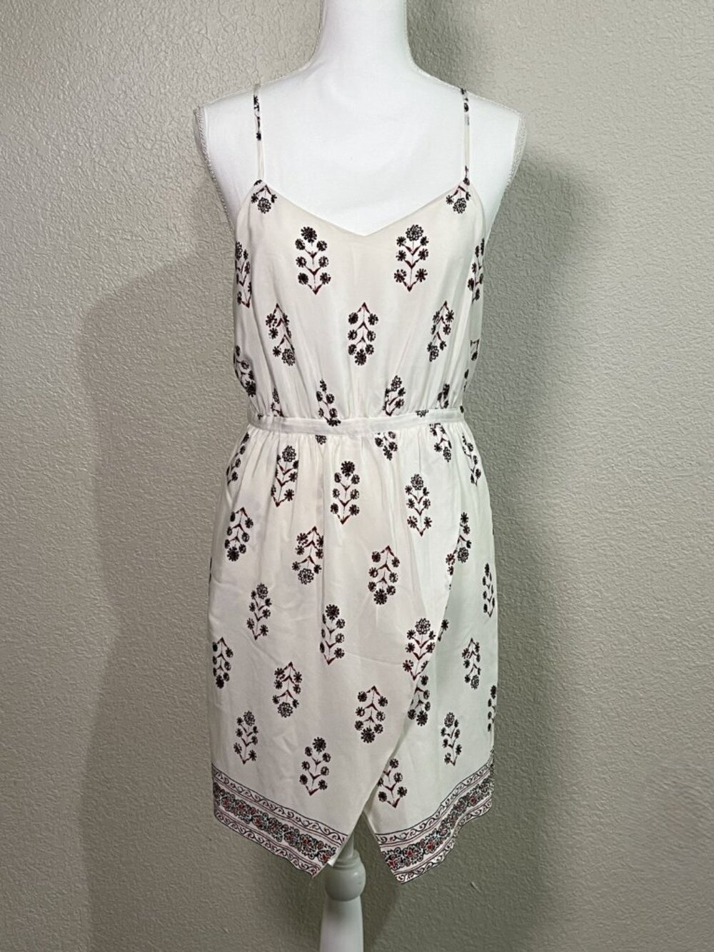 Madewell Sandstar Floral Print Silk Cami Dress Women’s Size Medium Summer Party